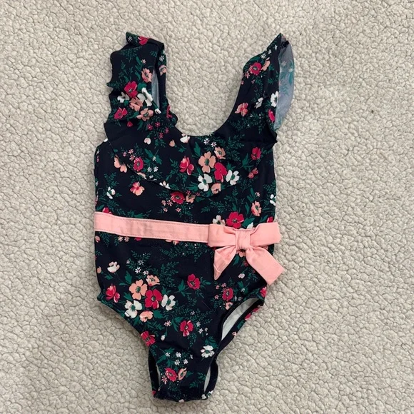 Janie and Jack Floral Swimsuit - Picture 2 of 7